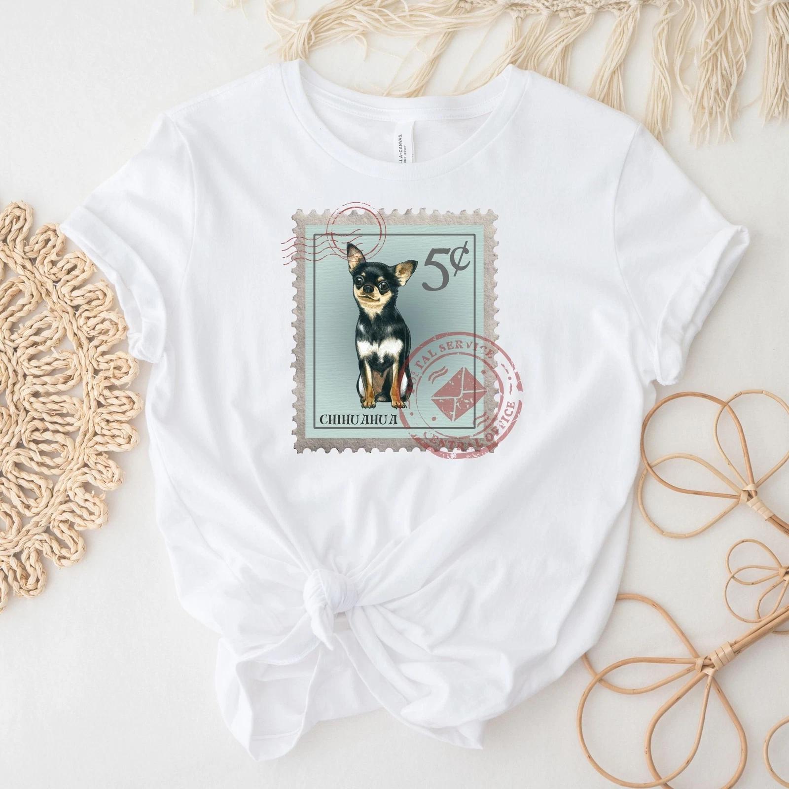 Chihuahua Postage Stamp Shirt L