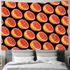Arazzo senza cornice a buccia d'arancia Appeso a parete di frutta Decorazione cucina Estetica Tropicale Cottagecore Arte Vibrante Divisorio stanza Decorazione dormitorio