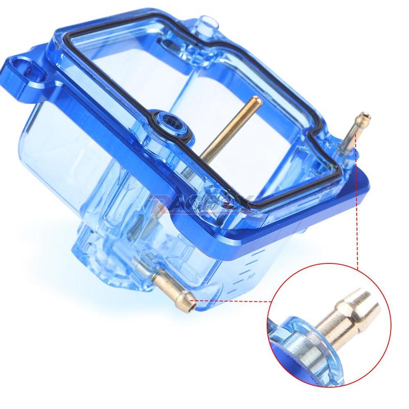 Upgrade PWK Motorcycle Transparent Carburetor Clear Bottom Float Bowl Oil Cup With Oil Spill Hole For PWK 24 26 28 30 32 34mm