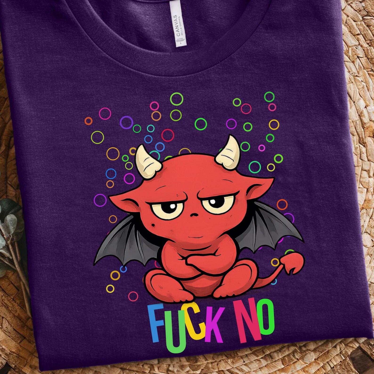 Funny Devil Shirt: Sarcastic Demon Mood Tee, Sassy Attitude Apparel M