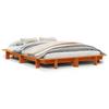 Vidaxl Bed Frame Without Mattress, Waxed Brown, 120X200 Cm, Solid Pine