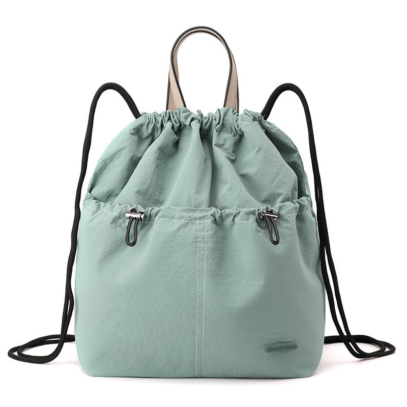 Large Capacity Backpack Women's Fashion Niche Drawstring Schoolbag Bucket Bag Leisure Lightweight Travel Backpack