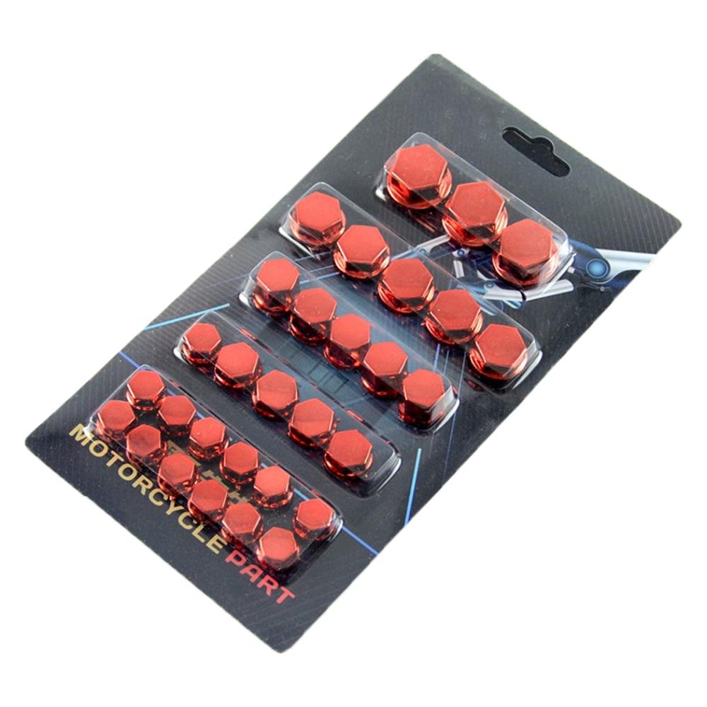 1set Motorcycle Modification Screw Cap Decoration for Motor Scooters Electric Car Colored Nut Cover Accessories