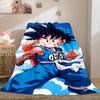 1PC Son Goku  Print Flannel Blanket, High Quality All Seasons, Home Decor, Warmth and Comfort, Perfect for Christmas Gifts