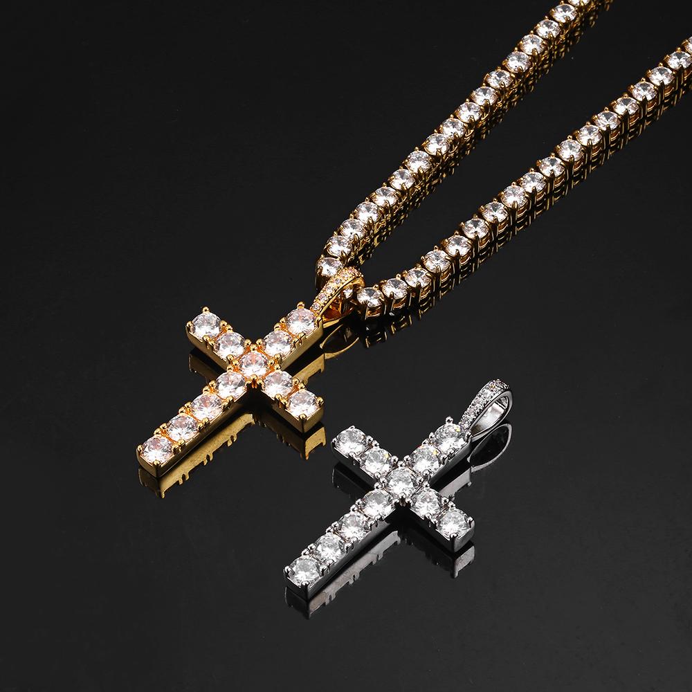 Hip Hop Exquisite Jewelry Iced Out Cross Pendant Quality Sparkling Men and Women Styles Dispatch On Behalf Wholesale