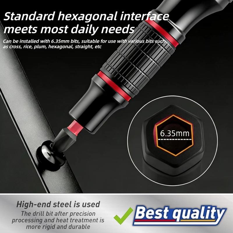 Multi Functional Screwdriver Set Aluminum Alloy Handle Universal 6.35MM Interface Multi Specification 25mm Long Bit Set Tool Kit
