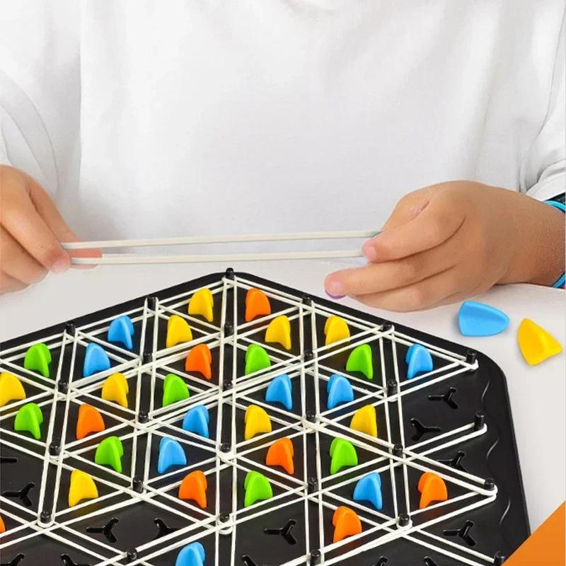 Kids Chain Triangle Chess Tables Game Splendor Duel Board Strategy Game for Kids and Adults Fun Family Game Logic Track Chess