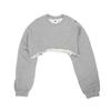 Nike Comfortable Round Neck Pullover Cropped Top Women Tops Medium-Gray FV7510063