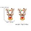 Christmas Enamel Bulb String Cute Reindeer Animal Drop Earrings Creative Holiday Dangle Earring Party Jewelry Gift For Women Men
