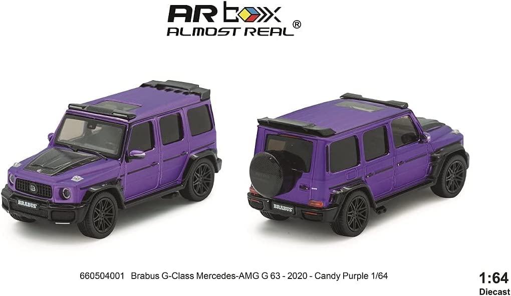 [Almost Real] Brabus G-Class Mercedes-AMG G63 - 2020 - Candy Purple 1/64 Scale Complete Diecast Car (Product Number: 660504001)