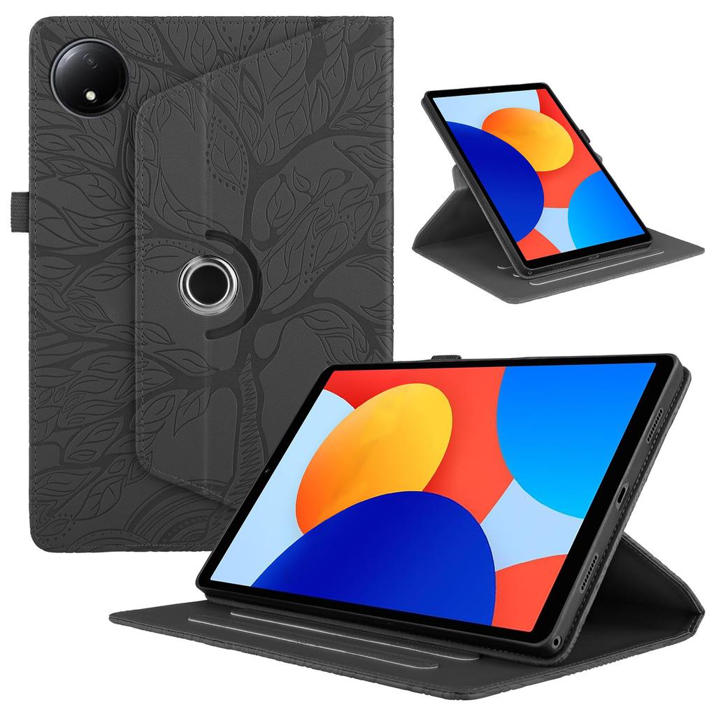 Suitable for Redmi pad SE 8.7 2026 flat leather case 360 rotating bracket Tree of Life embossed anti-drop case