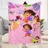 Dora Explorer Blanket Durable Comfort Perfect for Sofa Livingroom Couch All-Season Use Modern Style Unique Gift for Family and Friends Camping