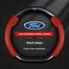 fypaj3 Car Carbon Fiber Ventilate Steering Wheel Cover Ford ST Mondeo F150 Fusion Mustang EXPLORER ESCAPE EDGE Fiesta Focus Kuga Ranger