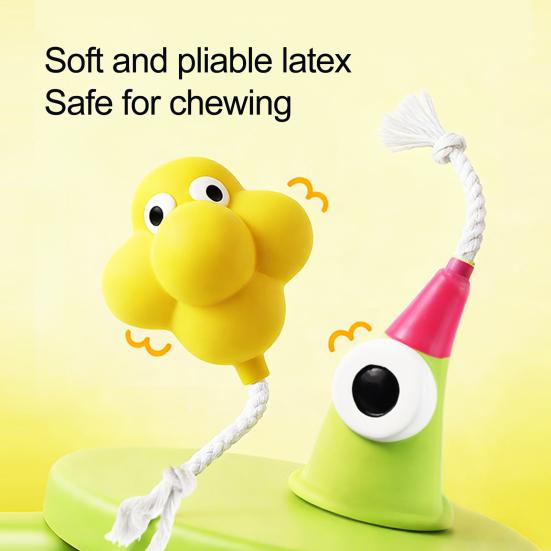 Pet Toy Soft Latex Material Sound Design Interactive Puppy Chew Toy Cartoon Design Teeth Oral Health Safe Chew Toy