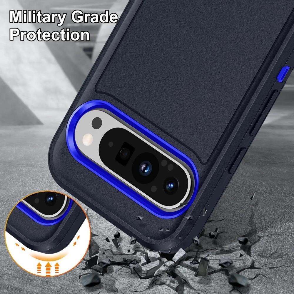 Rugged Dual Layer Invisible Kickstand Armor Phone Case For Google Pixel 10 9 Pro XL 8 7 A Enhanced Anti-Drop Protect Hard Cover
