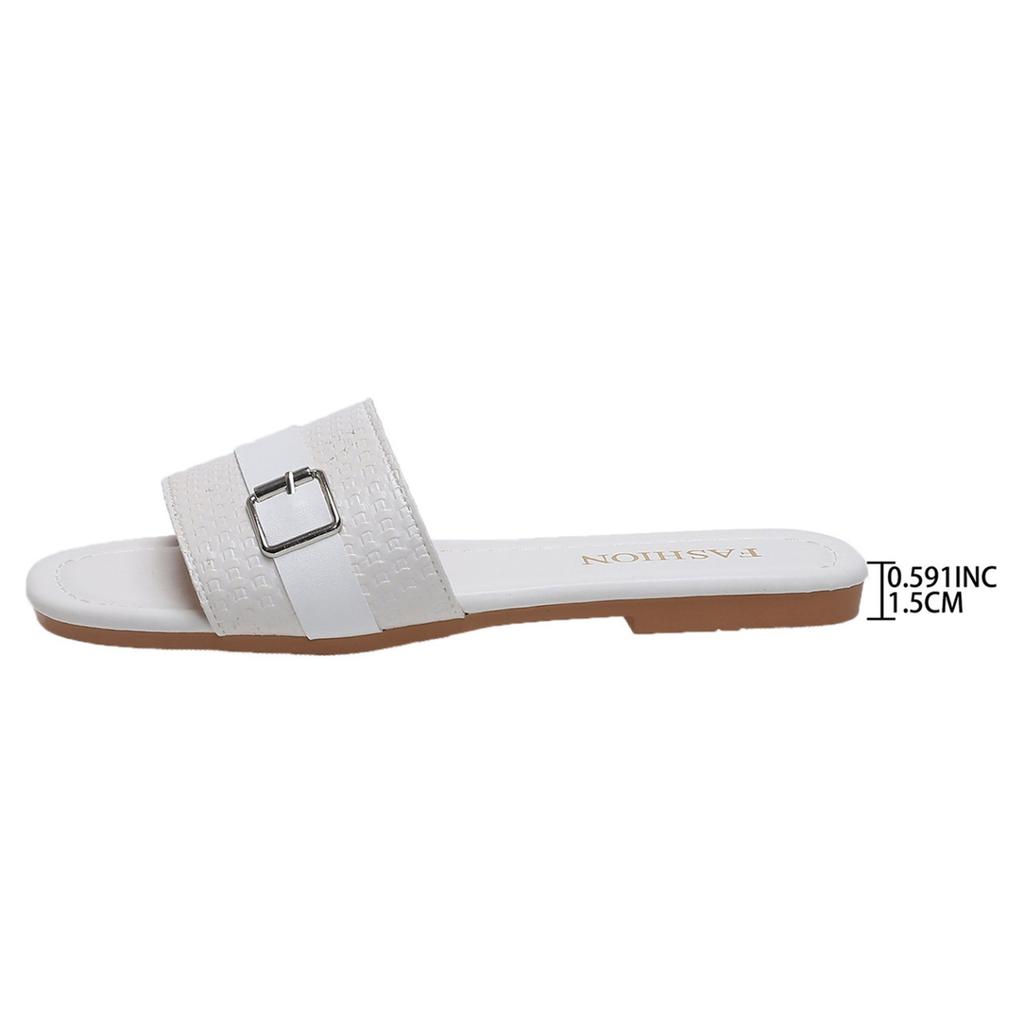Women's Fashionable Casual Oversized - Square-Toe Beach Sandals