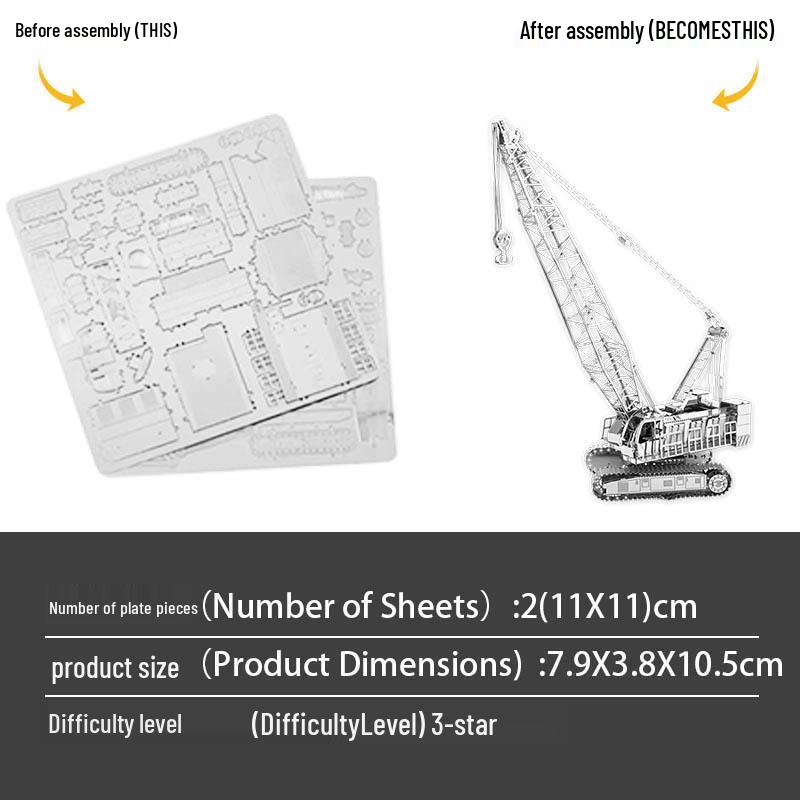 

Цельнометаллический 3D-пазл «Журавль» из нержавеющей стали - Сборка своими руками, Модель-игрушка без клея