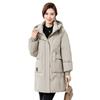 Down jacket women's winter new middle-aged and elderly mother's thickened medium and long white duck down warm jacket