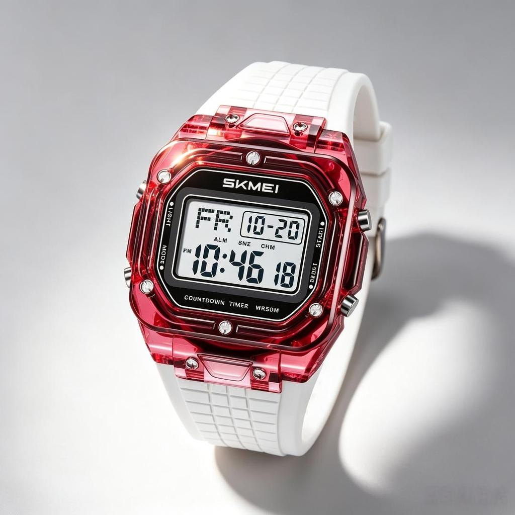 Unisex Digital Watch SKMEI Transparent Square School 2683