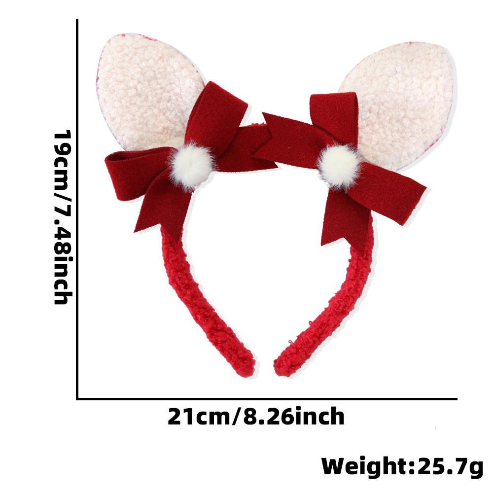 Stilvolles Weihnachtsstirnband mit Plüsch-Rentiergeweih für Kinder