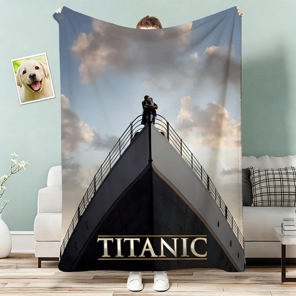 Classic love movies Titanic Throw Lightweight g Flannel Blanket Soft Skinfriendly for Summer Cooling