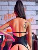 New Sex Underwear Sexy Women Patent Leather Chain Shapewear Sex Set Wholesale