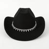 Bridal Zircon Western Cowboy Hat Crystal Atmospheric Fashion Bridal Jazz Hat Party Felt Hat