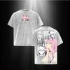 Hot Anime DARLING In the FRANXX Zero Two Cute Print T-shirt Men Women Clothing Cotton Tshirt Retro Washed T Shirt Manga Tops