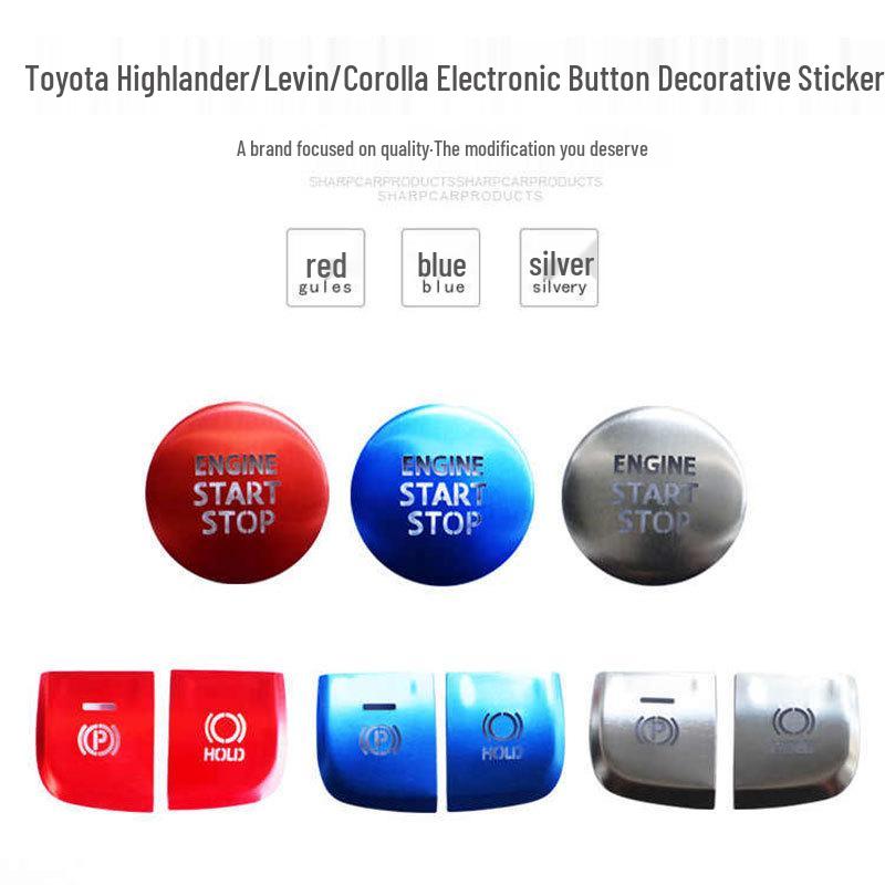 22-24 Toyota Corolla Mittelkonsolen-Knopf Metallaufkleber