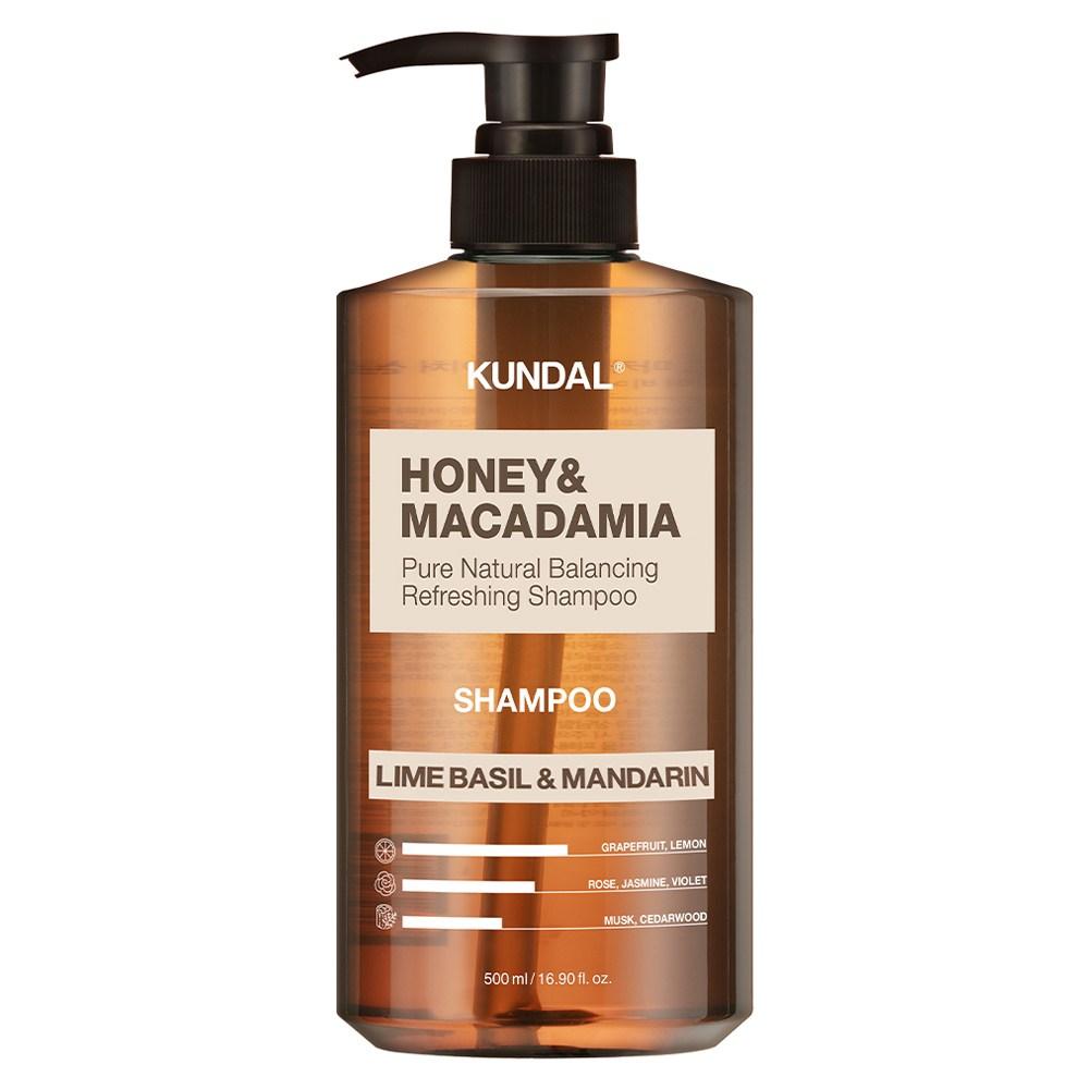 Kundal Honey & Macadamia Nature Shampoo Lime Basil & Mandarin Scent 1 pcs 500ml