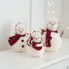 1pc Christmas Cute Ornaments Gift Favors Plush Cartoon Snowman Doll Knitted
