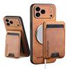 Custodia in Pelle Magnetica Wireless per iPhone 17 16 15 14 Plus 13 12 11 Pro Max 17E 16E con Supporto Air e Portafoglio