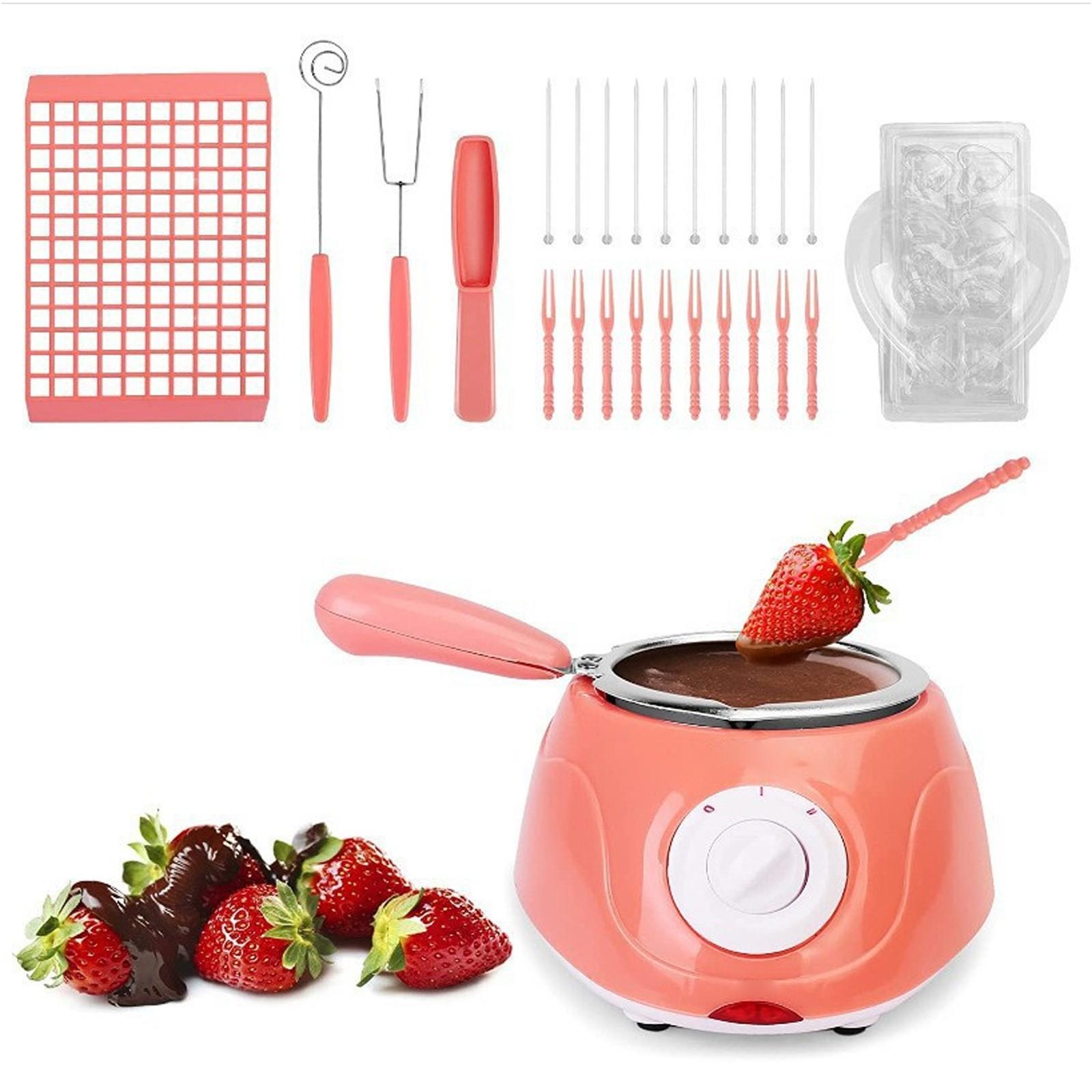 Melting Fondue Set, Electric Chocolate Melting Pot, Chocolate Fondue, Milk Chocolate, Cheese, Butter, Candy Warmer One Size