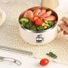 with Chopsticks and Fork Ramen Bowl Stainless Steel Lunch Box Instant Noodle Bowl  Dormitory
