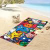 Colorful Cartoon Cats Design Beach Towel Quick-drying for Travel Outdoor Sports Jogging Beach and Swimming