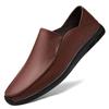 Ekte Skinn Herresko Slip On Loafers Fritidssko i Skinn Komfortable Kvalitets Flats Herresko