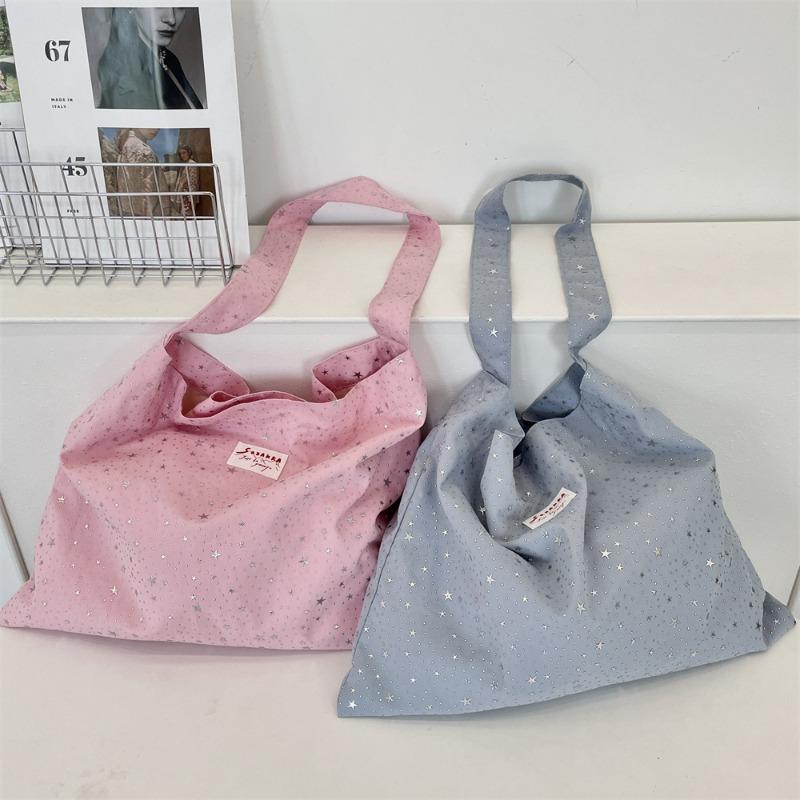 1 Casual Cloth Bag Large Capacity Sticker Drill Little Star Shoulder Crossbody Cloth Bag Women's Shoulder Bag