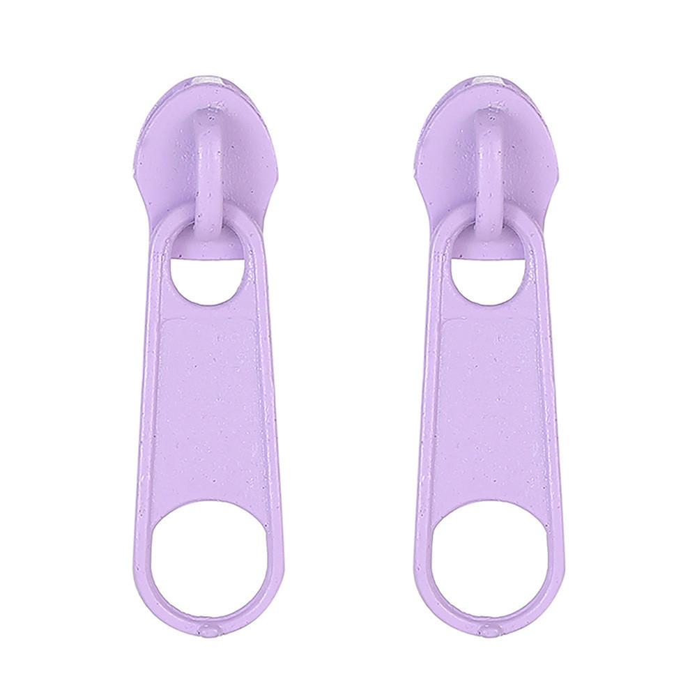 

Трендовые красочные серьги-молнии для женщин, геометрические, с гальваническим покрытием из сплава, модная бижутерия фиолетовый