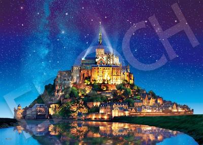 EPOCH yapboz Mont yıldızların altında Fransa spatula ve skor kartı ile 500 parça Saint-Michel - (38x53cm) 06-304s yapıştırıcı,