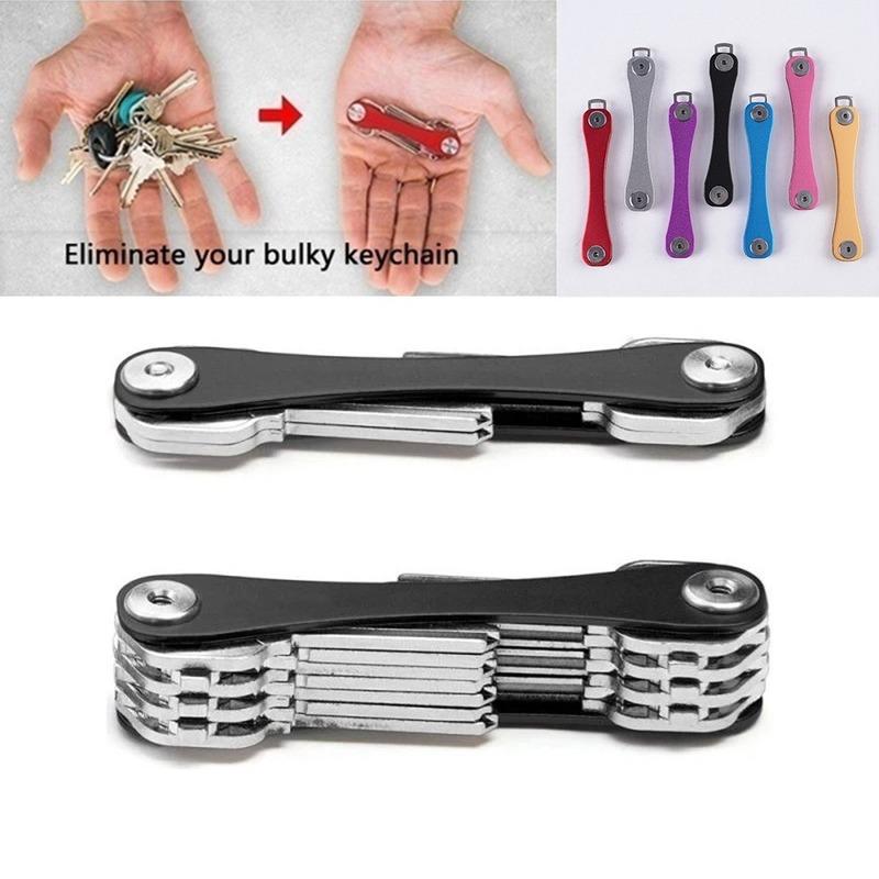 

Мини-брелок для ключей, компактный декоративный держатель для ключей, зажим для домашнего хранения, металлический зажим для ключей, алюминиевый брелок-органайзер