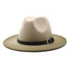 Metal Gradual Change Color Spray Paint Top Hat Woolen Top Hat Men And Women Trend Felt Hat Jazz Hat