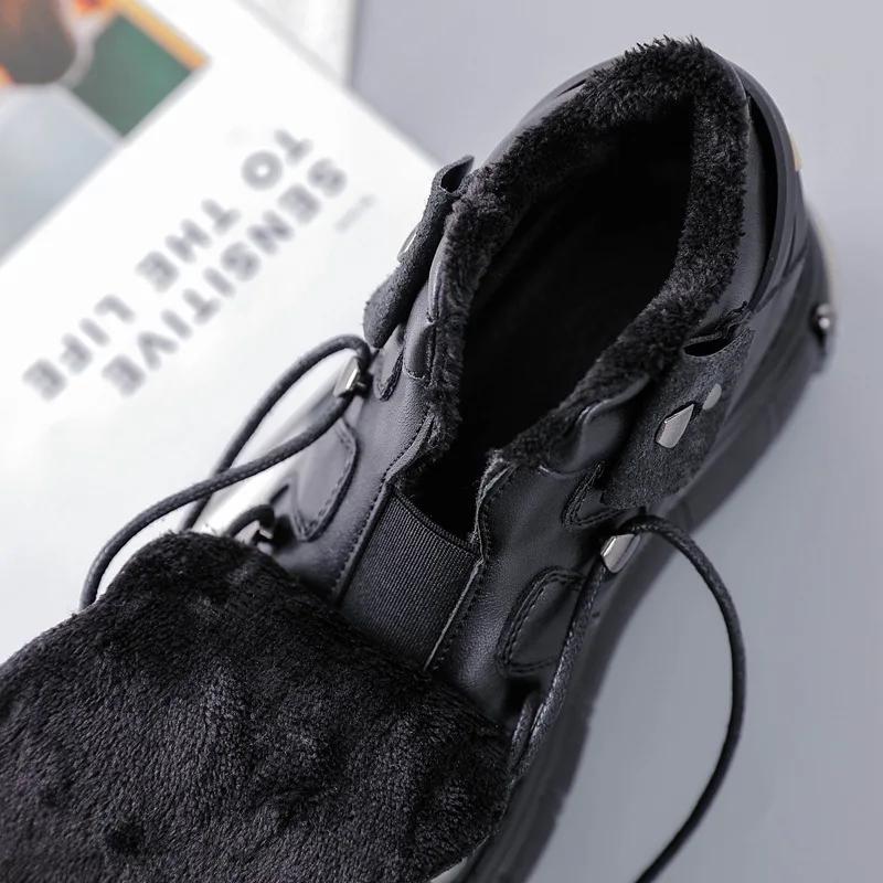 Spring New Women's Shoes Heavy Metal Thick Bottom High Top Punk Leather Shoes Gothic Dark Motorcycle Boots Trend