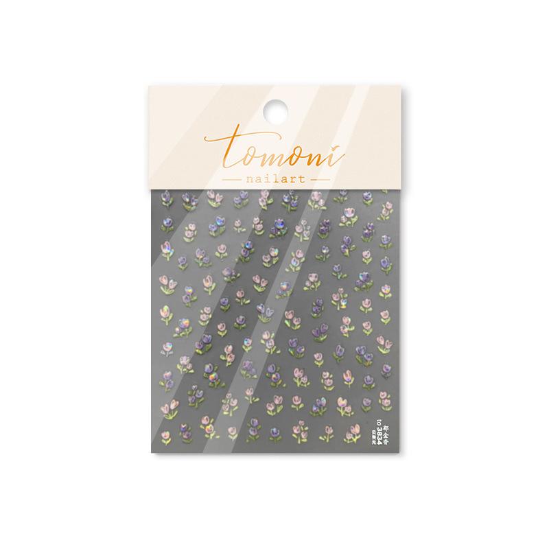 Наклейка для дизайна ногтей в виде ракушки с легким тюльпаном. Изготовление креативных — фото 11