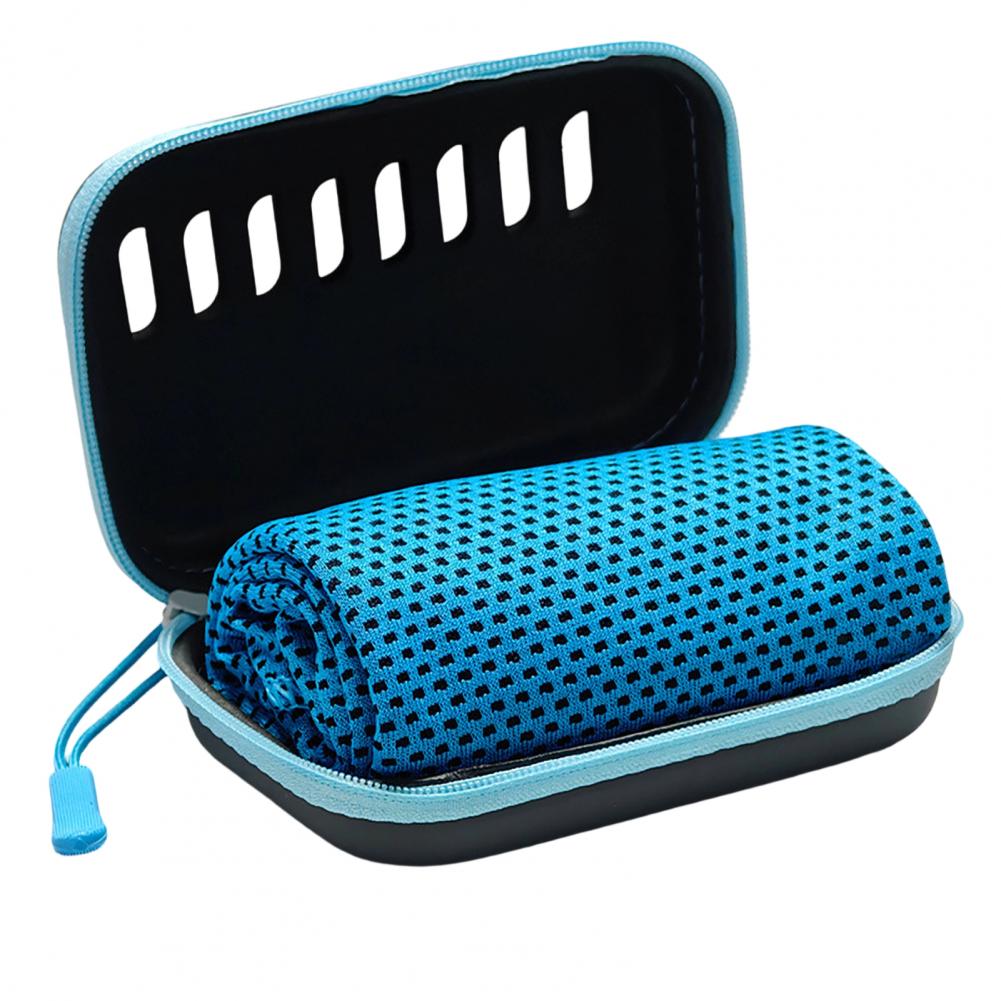 30x80cm Quick Drying Instant Cooling Towel Microfiber Portable Ice Towel with Carry Case for Gym Workout Yoga Running