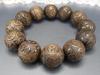 Ishigai Namu Amida Buddha Precision Carving 20mm Shade Sunken Wood Bracelet Wooden Prayer Beads