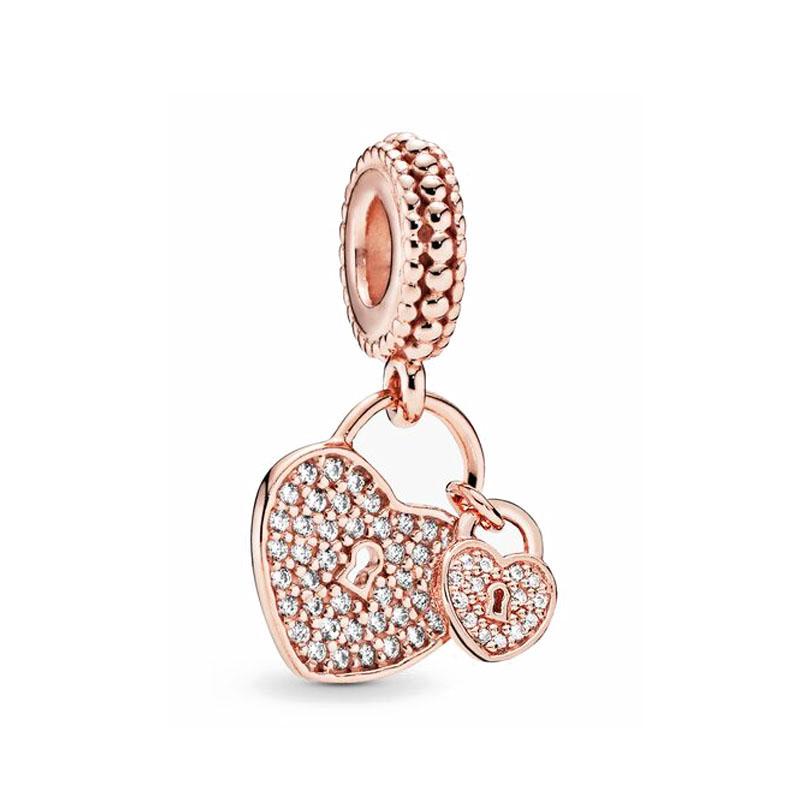 New copper Plated Rose Gold Plated Dangle Charm Bead Charms Compatible With Authentic Women Bracelets Bead Charms Charm for Pendant Necklaces Jeweller
