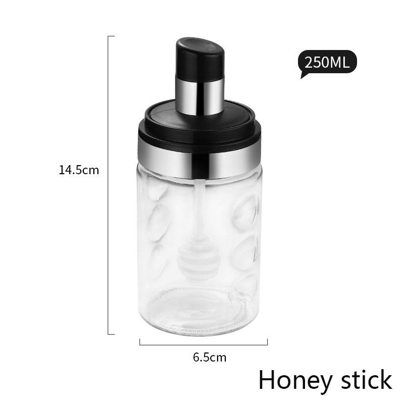 Stainless Glass Seasoning Bottle Sealed leakproof Spice Jar Kitchen Seasoning Bottle Oil Vinegar Soy Brush Bottle