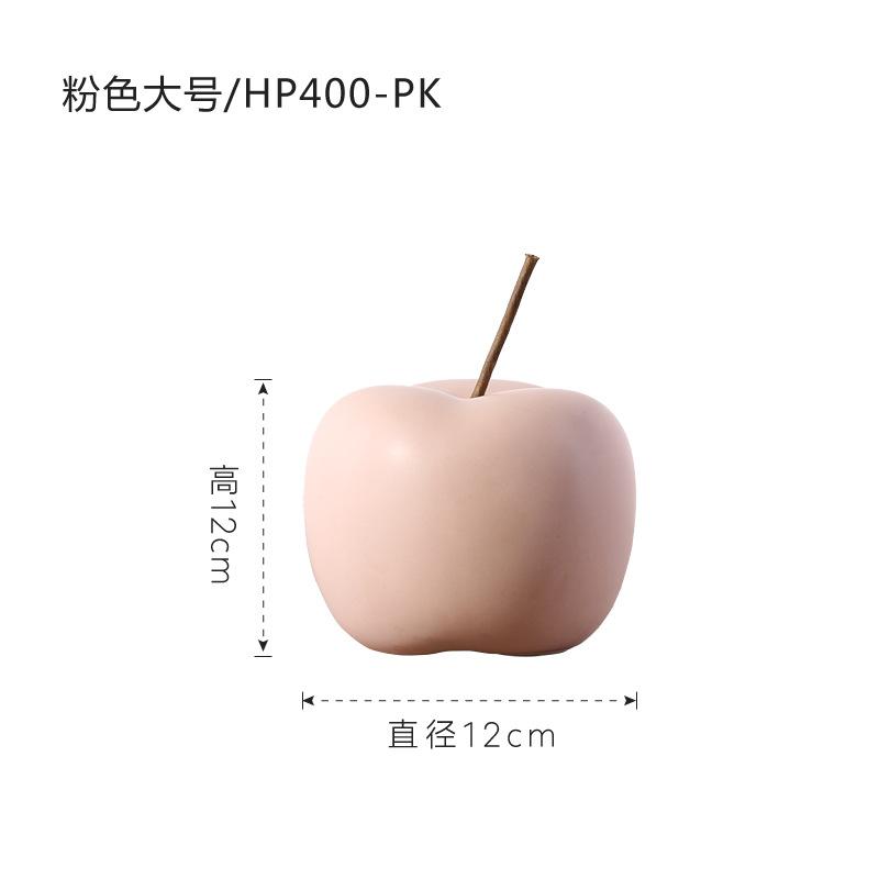 Nordic Ceramic Apple Sculpture Ornament Modern minimalist living room TV cabinet home soft decoration Fruit decor small ornament