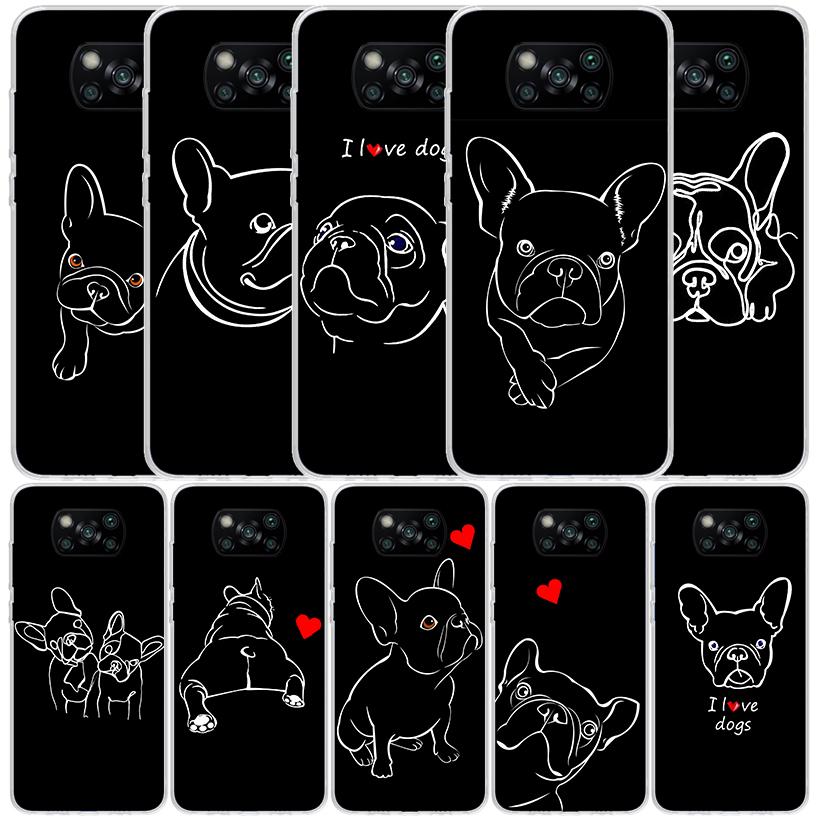 French Bulldog Black White Phone Case For Xiaomi Poco F7 Ultra X5 X6 X7 Pro M7 Redmi 15C 15 13C 13 12C 12 10C 10 10A 9 9C 9A 9T
