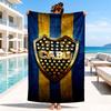 Fußballverein Emblem Strandtuch, Mikrofaser Strandtuch, Perfekt für Pool, Strand, Reisen, Heimdekoration Strandparty Fan Geschenke